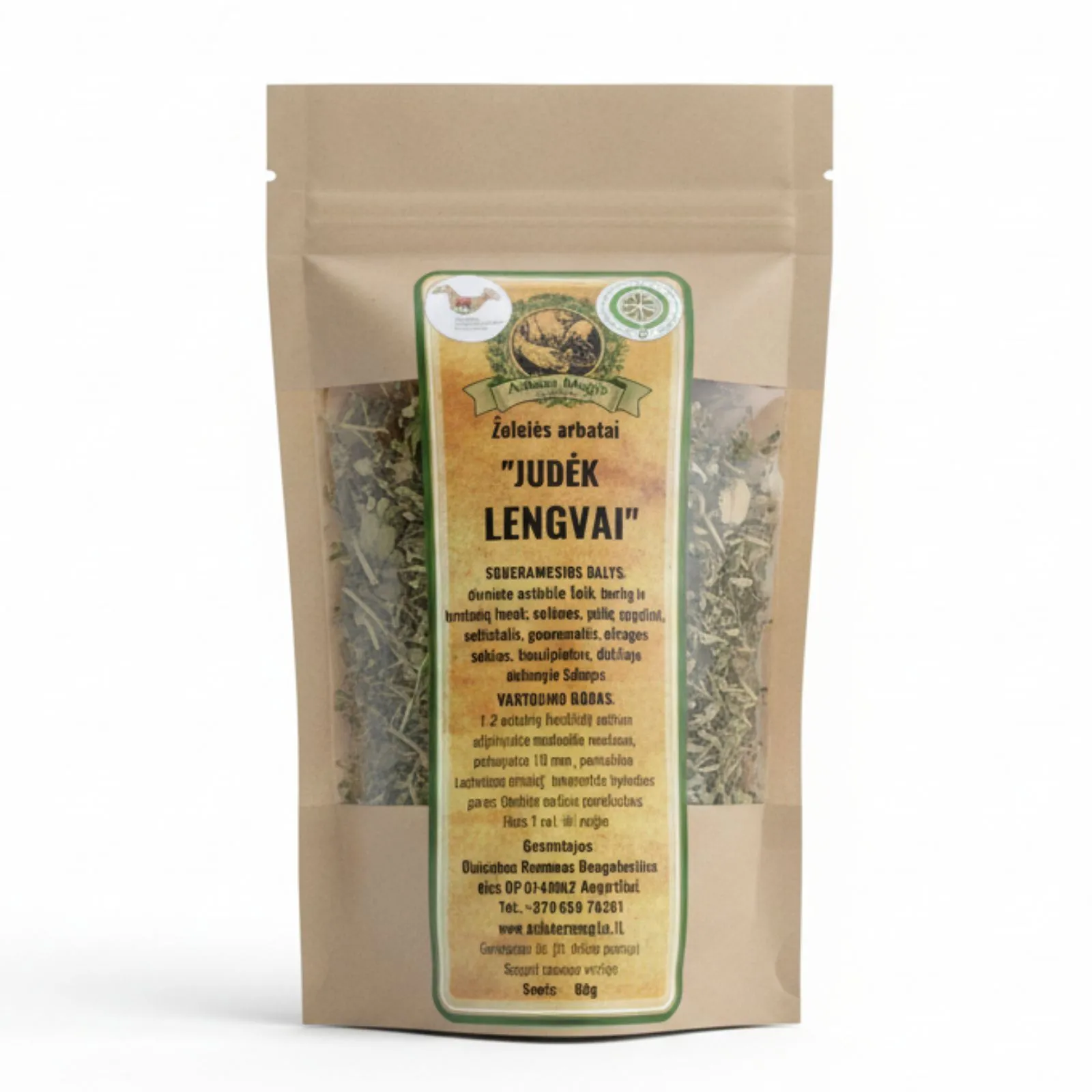 Žolelių arbata Judėk lengvai ARBATOS MAGIJA 80 g natūrali pakuotė.