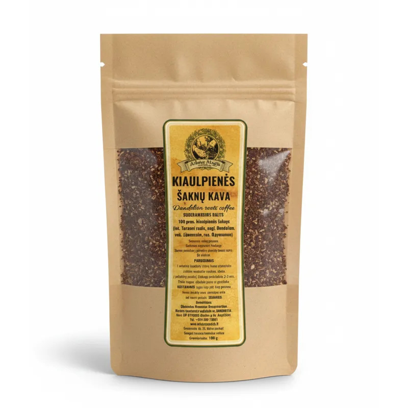 Kiaulpienių šaknų kava ARBATOS MAGIJA 100 g natūrali sveika kava.