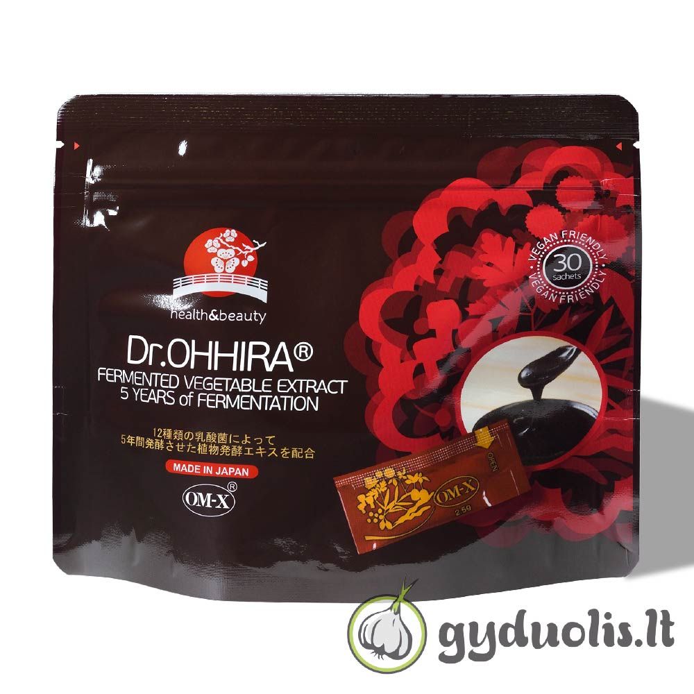 Fermentuotas daržovių ekstraktas Dr.OHHIRA maisto papildas, 30 pakelių dėžutė.