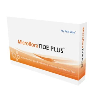 Maisto papildas MicrofloraTide Plus kapsulės su peptidais žarnyno mikroflorai stiprinti.