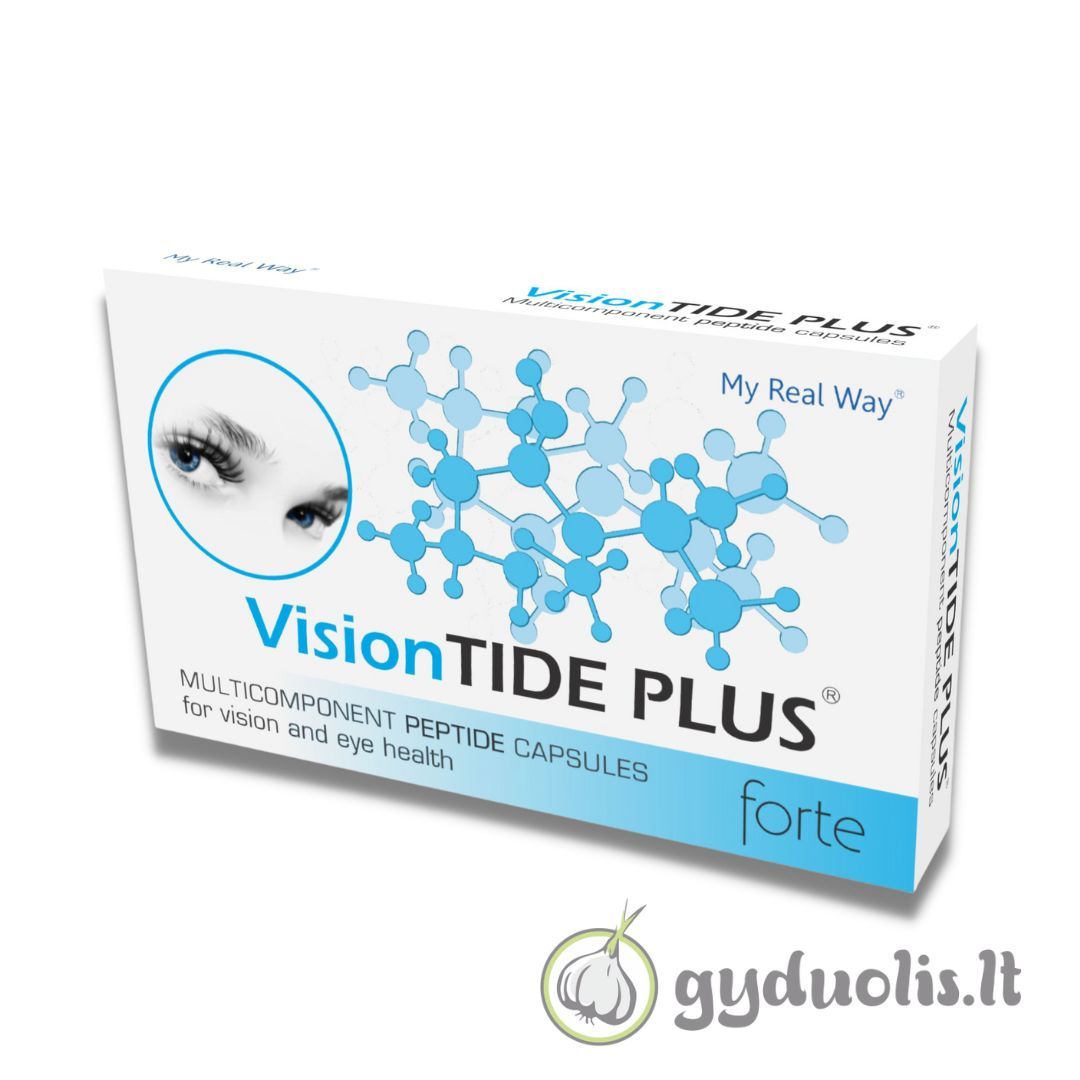 Maisto papildas VisionTide Plus Forte kapsulės imunitetui ir regėjimui stiprinti.