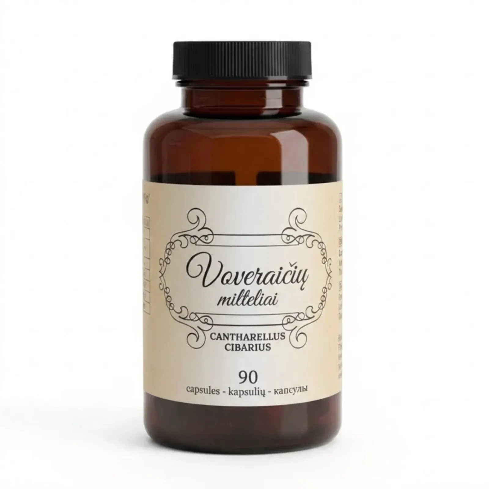 Voveraičių milteliai ECOHERBS kapsulės imunitetui stiprinti.