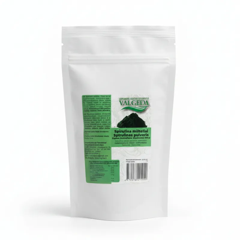 Natūralūs spirulinos milteliai VALGEDA 150 g sveikai mitybai.