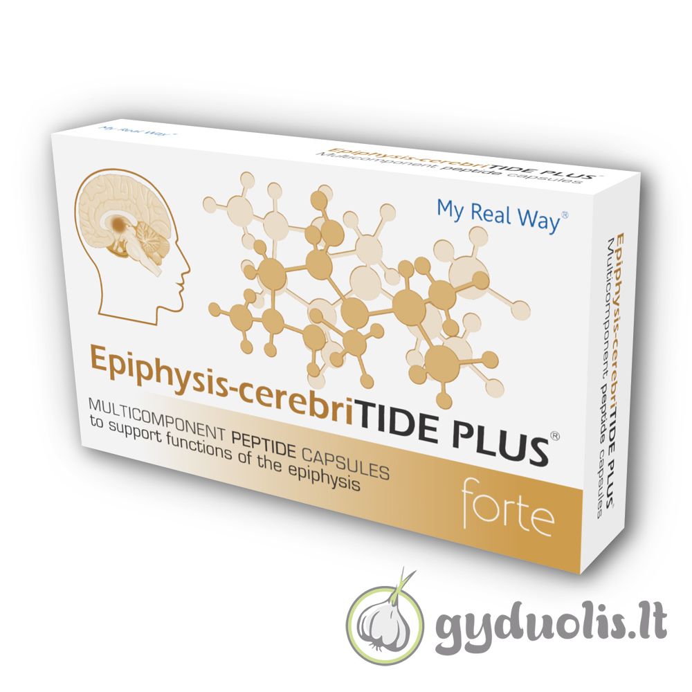 Maisto papildas su peptidais „Epiphysis-cerebriTide Plus Forte“, MY REAL WAY, 30 kaps.