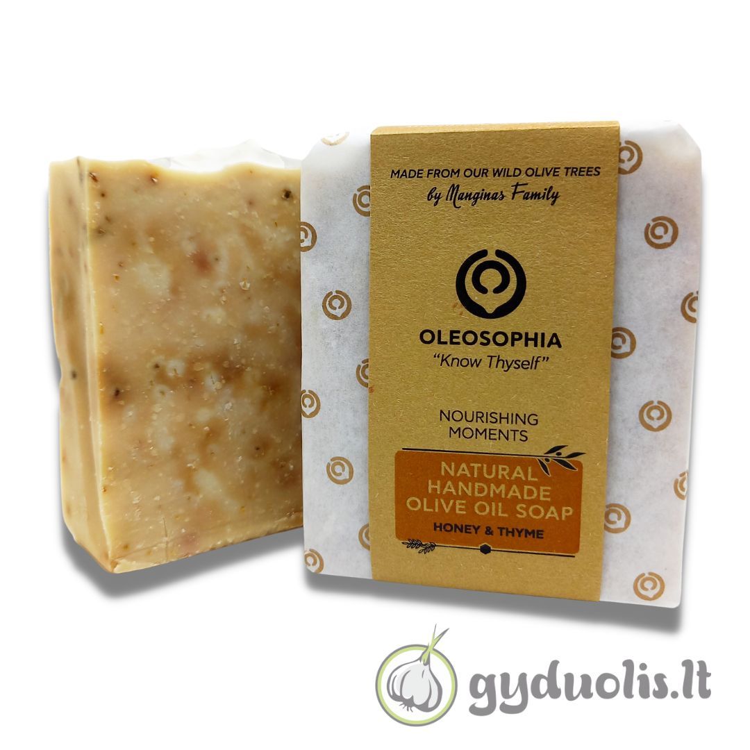 Natūralus rankų darbo alyvuogių aliejaus muilas „Nourishing moments“, OLEOSOPHIA, 120 g
