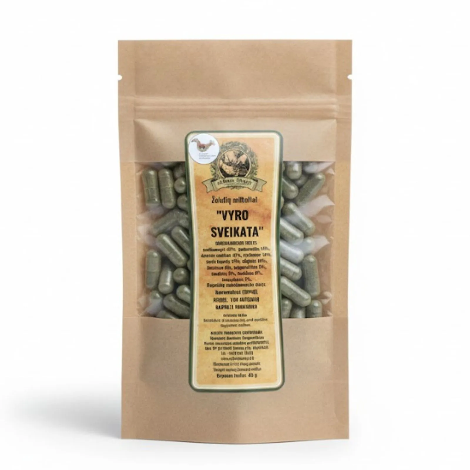 Žolelių kapsulės vyrų sveikatai ARBATOS MAGIJA, 100 kapsulių.