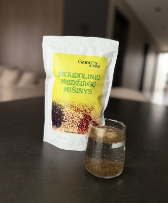 Skaidulinių medžiagų mišinys GAMTOS KLODAI 500 g sveikam virškinimui ir gerai savijautai.