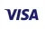 Visa mokėjimo kortelės logotipas saugiems ir patikimiems mokėjimams internetu.