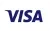 Visa mokėjimo kortelės logotipas saugiems ir patikimiems mokėjimams internetu.