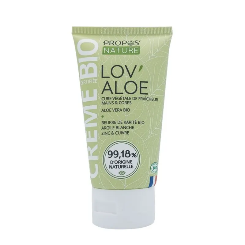 Lov’Aloé organinis alavijų kremas 100 ml – drėkinamasis kremas veidui ir kūnui