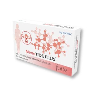 Maisto papildas moterims su peptidais „MenoTide Plus Forte“, MY REAL WAY, 30 kaps.