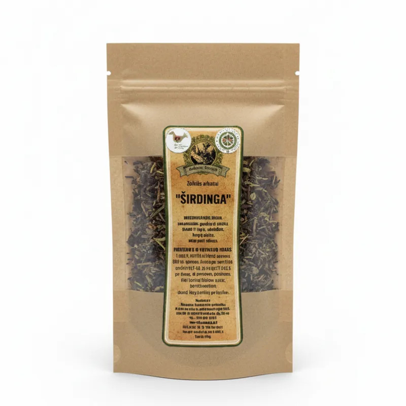 Natūrali arbata su gudobele Širdinga iš Arbtos Magija, 80 g pakuotė.