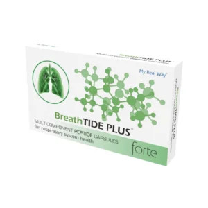 Maisto papildas su peptidais „BreathTide Plus Forte“, MY REAL WAY, 30 kaps.