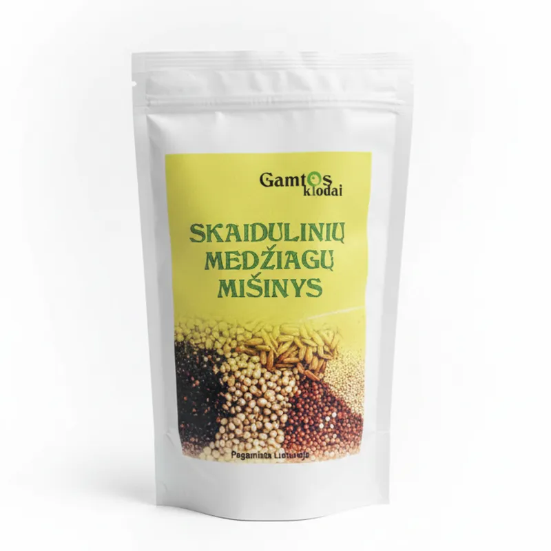 Skaidulinių medžiagų mišinys GAMTOS KLODAI 500 g pakuotė sveikai mitybai.
