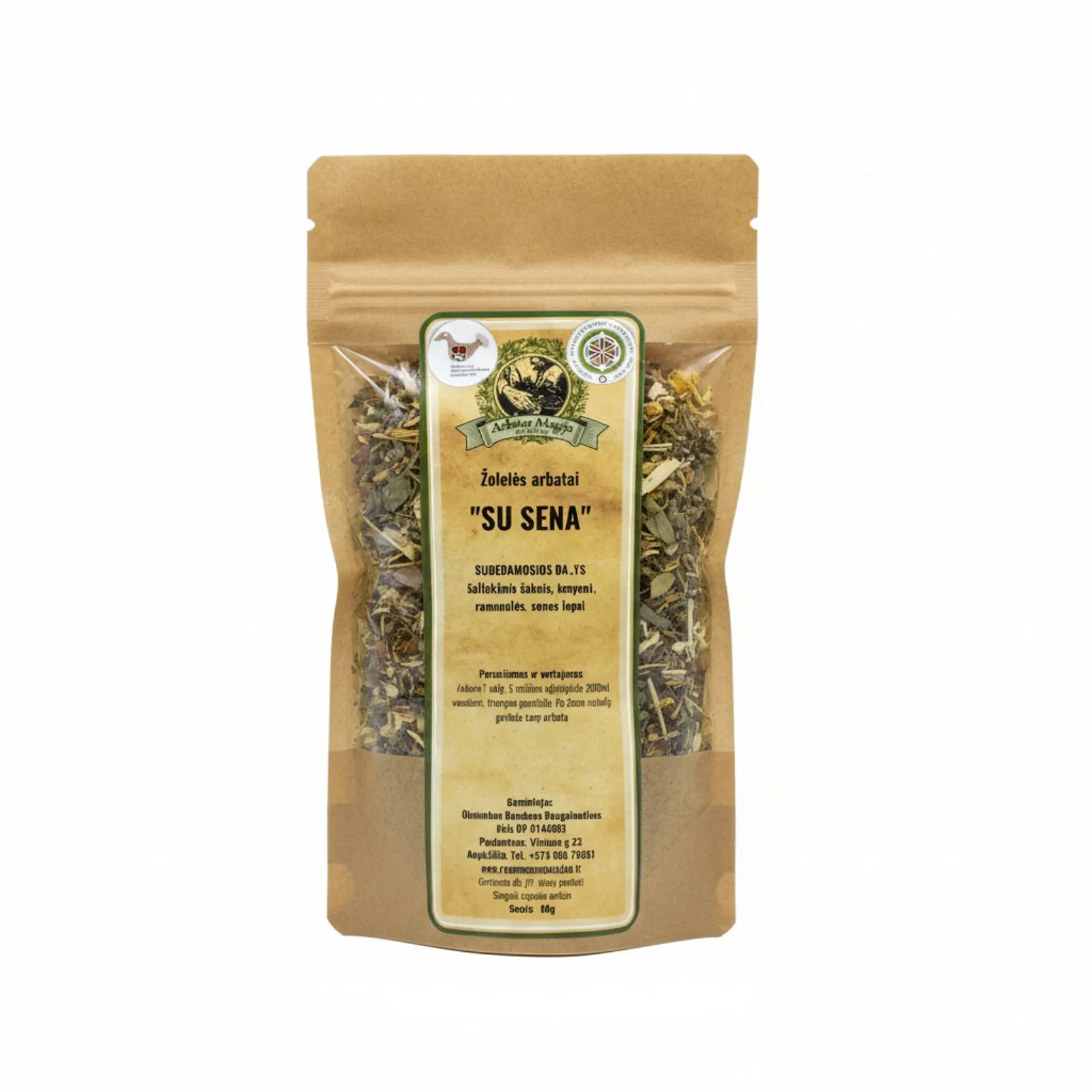 Arbatos Magija „Su sena“ žolelių arbata, natūrali, 80 g pakuotė.