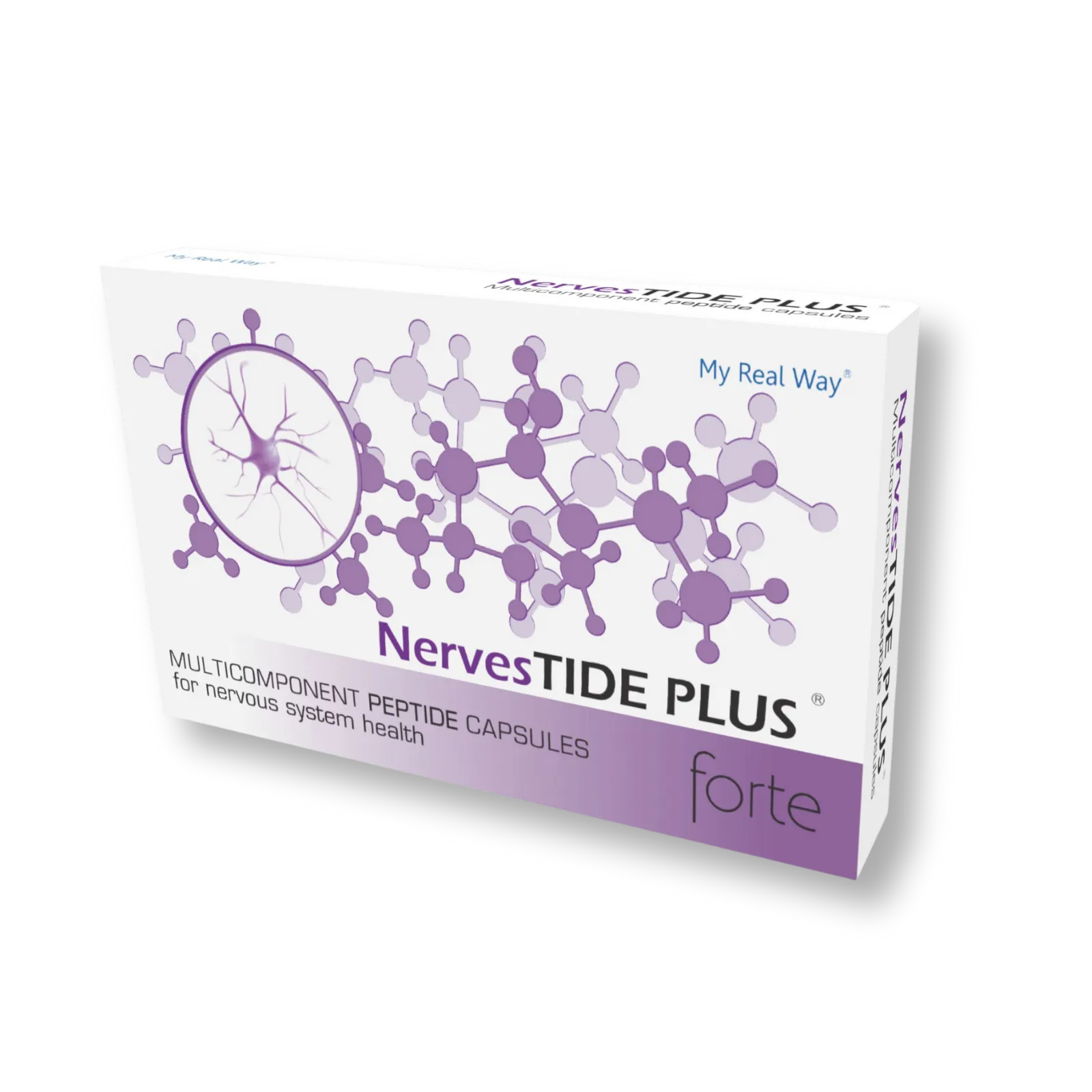 Maisto papildas su peptidais NervesTide Plus Forte kapsulės MY REAL WAY.