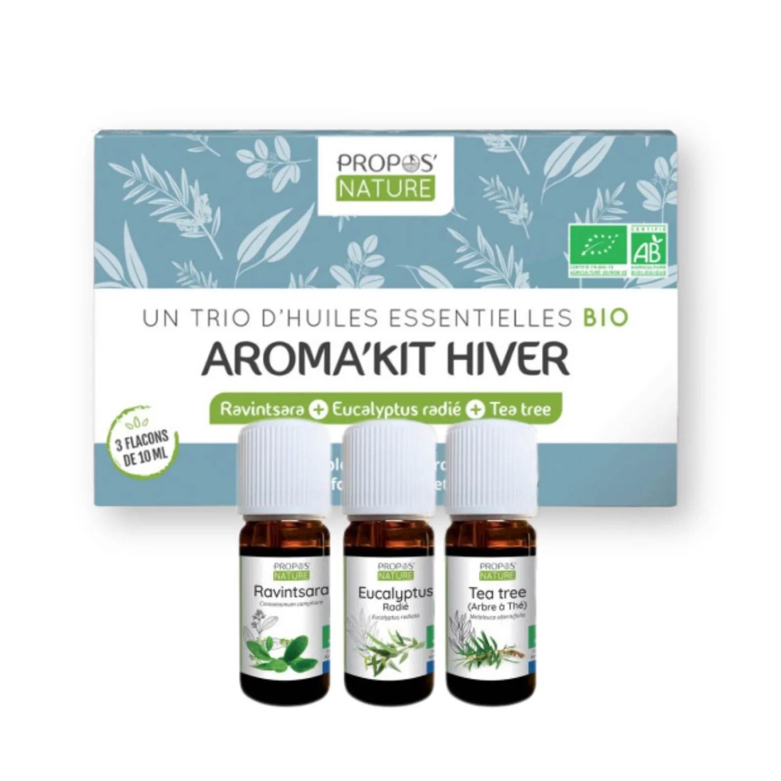 Eterinių aliejų rinkinys imunitetui stiprinti ir peršalimui lengvinti.