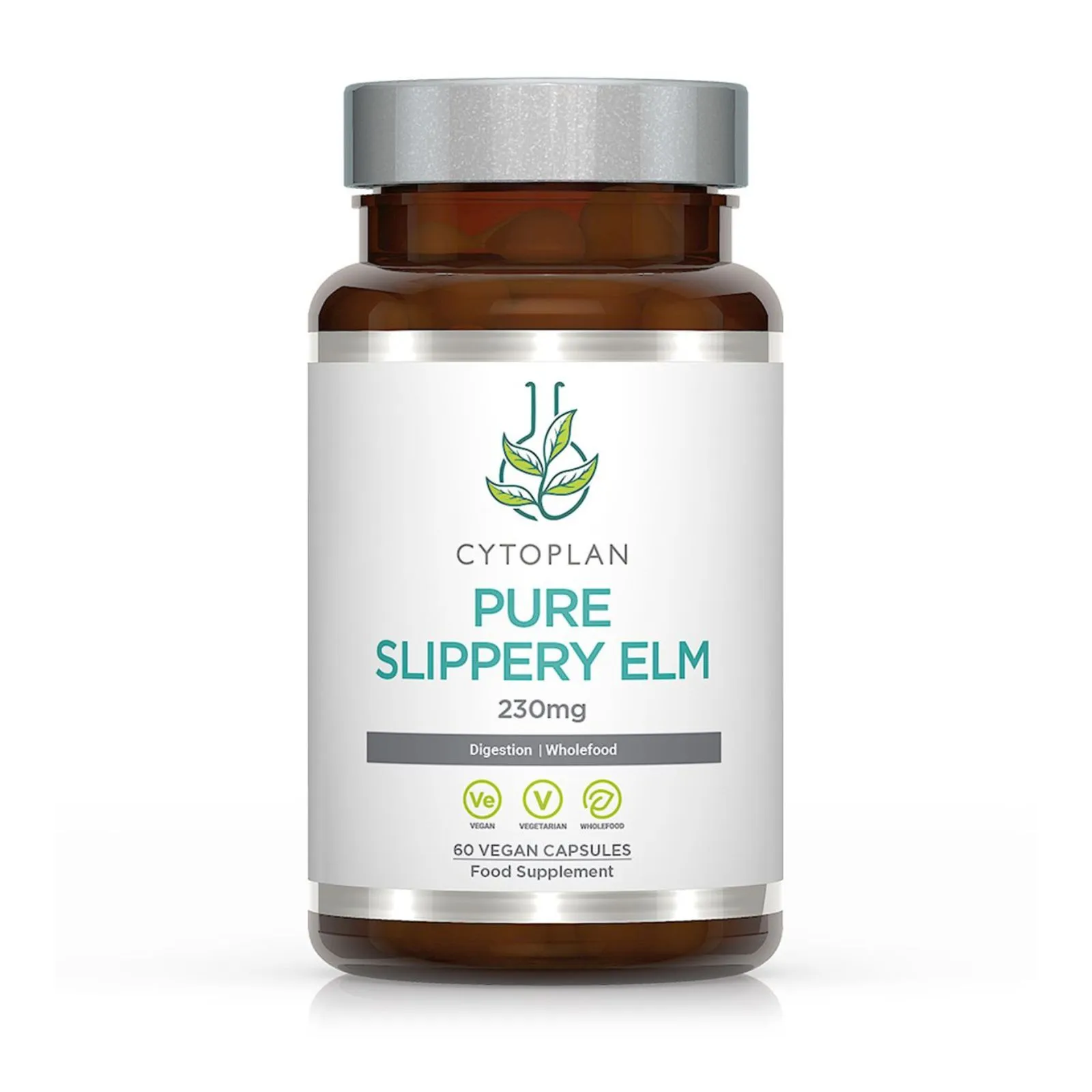 Maisto papildas Slippery Elm kapsulės virškinimui ir gerai savijautai.