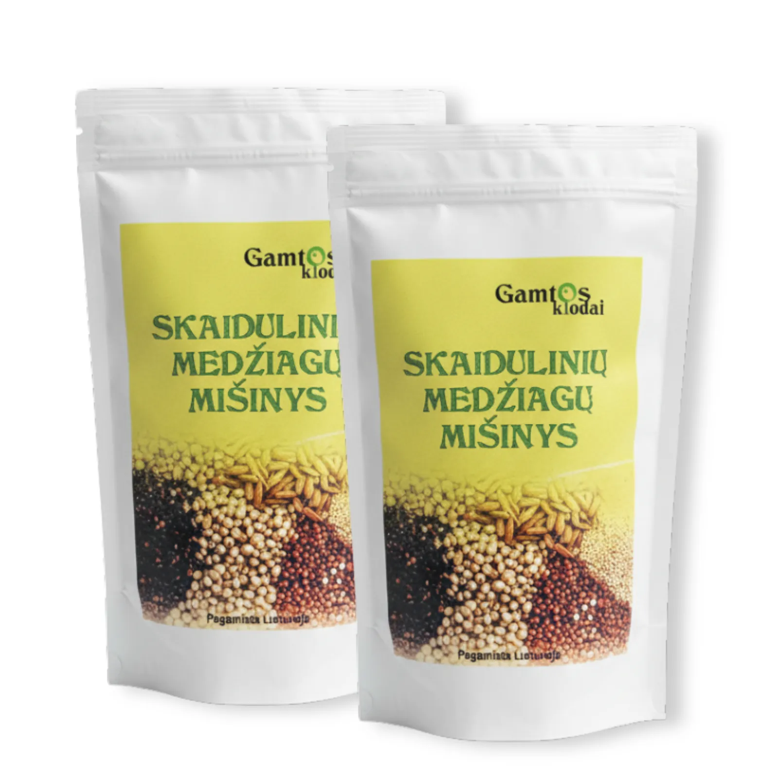 Skaidulinių medžiagų mišinys GAMTOS KLODAI 500 g pakuotės produktas sveikai mitybai.