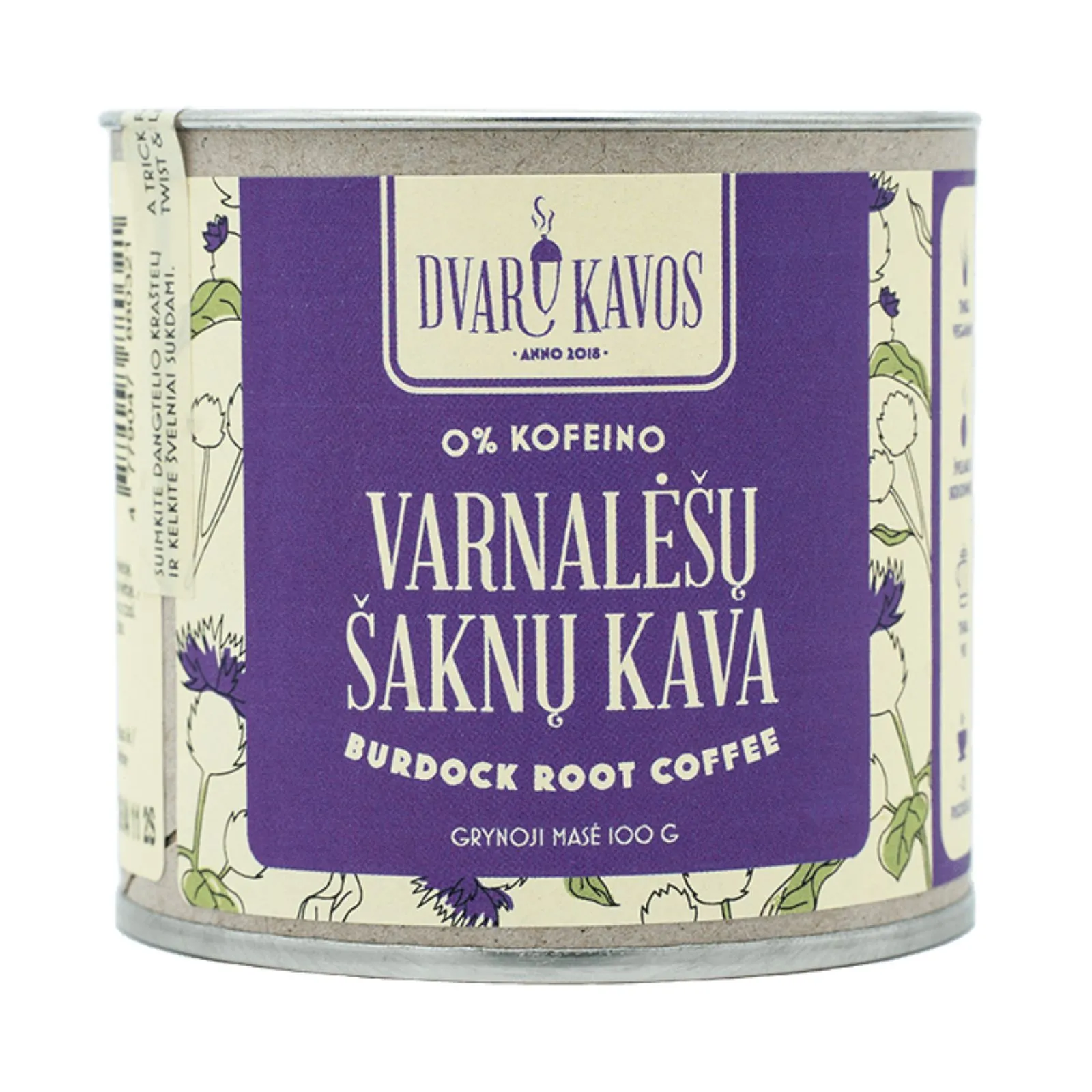 Varnalėšų šaknų kava 100 g – natūralus sveikatos ir energijos šaltinis.